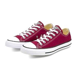 Maroon low-top sneakers